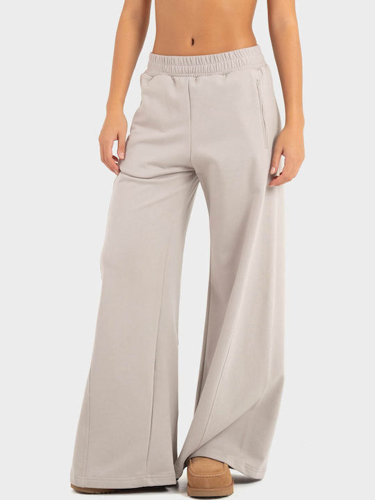Four Minds Flared Sweatpants Light Grey