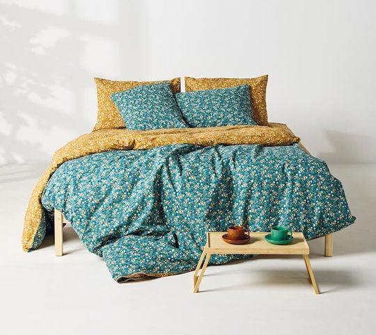 Kentia Double Quilt 220x240 cm Fay Turquoise 300 GSM