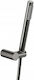 Inula 841-225-61 Kfa Moza Premium Wall-Mounted Point Shower with Articulated Bracket and 1500 Mm Pvc Hose Gun Metal Grey
