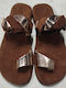 Leather Women's Sandals Gold