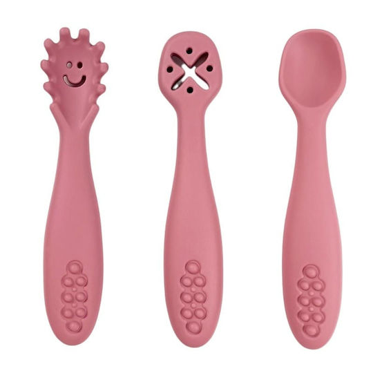 Queen Mother Purple Silicone Baby Cutlery Set 3 Pieces