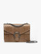 Women's Leather Shoulder Bag Suede Tabac Brown