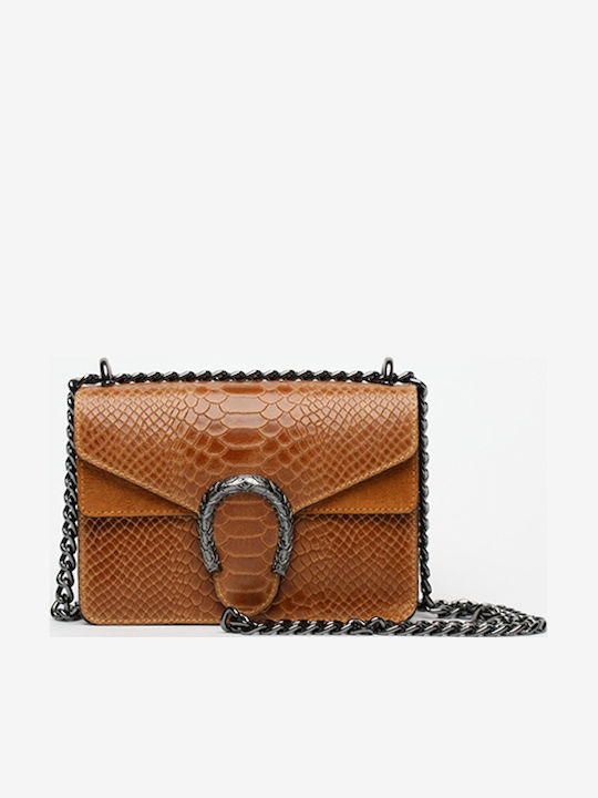 Papageorgiou Leather Women's Shoulder Bag Suede Brown