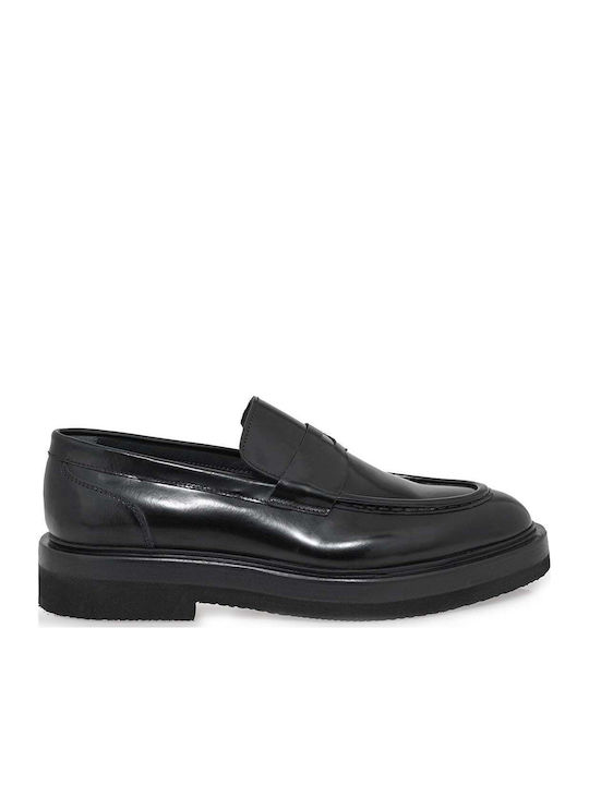 Leather Men's Loafers in Black