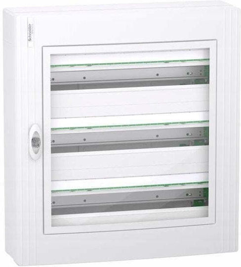 Schneider Electric Wall Mounted Electrical Panel, 3 Rows, 24 Elements
