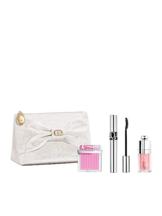 Dior The Volume & Glow Ritual Σετ Μακιγιάζ για Πρόσωπο, Μάτια & Χείλη με Νεσεσέρ Pink 3τμχ Dior The Volume & Glow Ritual Σετ Μακιγιάζ για Πρόσωπο, Μάτια & Χείλη με Νεσεσέρ Pink 3τμχ
