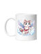 A Kitten Shooting a Bow, Valentine's Day White Ceramic Mug 330ml (Personalized)