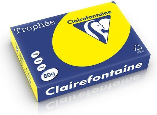 Clairefontaine A4 Paper 80 Gsm Intense Color 500 Sheets Ream Intense Yellow