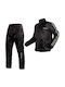 A-Pro Shark Herren Motorrad-Regenanzug Jacke und Hose Schwarz/Silber