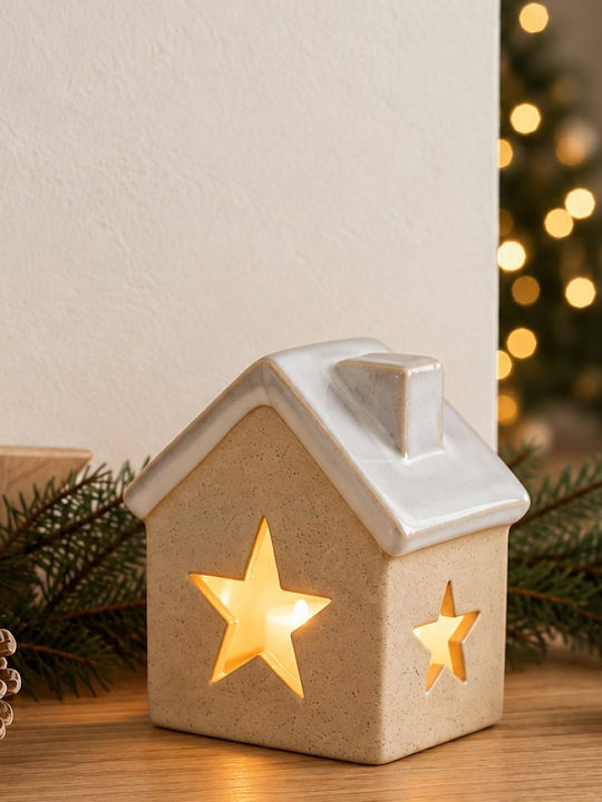 Kaemingk Weihnachtliches Deko-Häuschen Beige 11...
