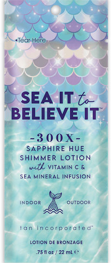 Inc Sea It To Believe It Сапфирен Блестящ Лосион За Тяло За Тен За Солариум Тъмно 22 ml