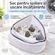 Sac de Spălare și Uscare pentru Pantofi cu Fermoar 42 X 24 X 24 Cm Alb din Poliester Original Deals