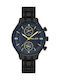 Women's Watch 42mm Battery Chronograph with Black Stainless Steel Bracelet