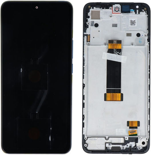 Genuine LCD Screen with Touch Mechanism and Frame Xiaomi Redmi 12 – Black Service Pack