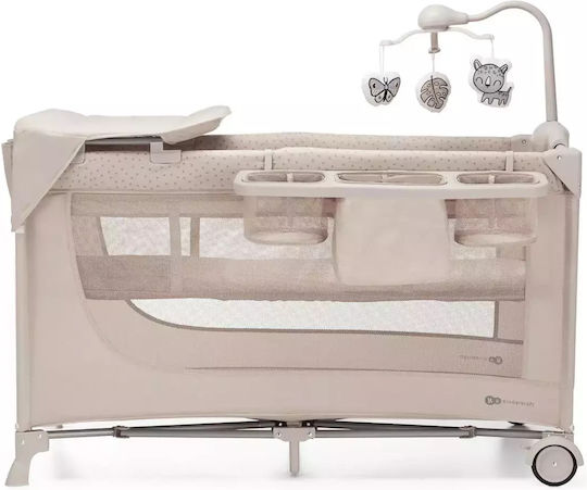 Kinderkraft Joy2 2-Level Playpen with Changing Table & Mattress Beige 73x129cm Kinderkraft Joy2 2-Level Playpen with Changing Table & Mattress Beige 73x129cm