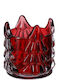 Weihnachtlicher Glas-Kerzenhalter 9x8 cm
