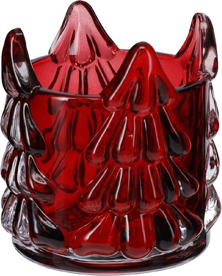 Weihnachtlicher Glas-Kerzenhalter 9x8 cm