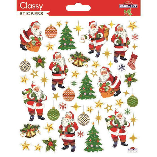 Elegante Weihnachtsaufkleber 15x17 cm 212019 Global Gift