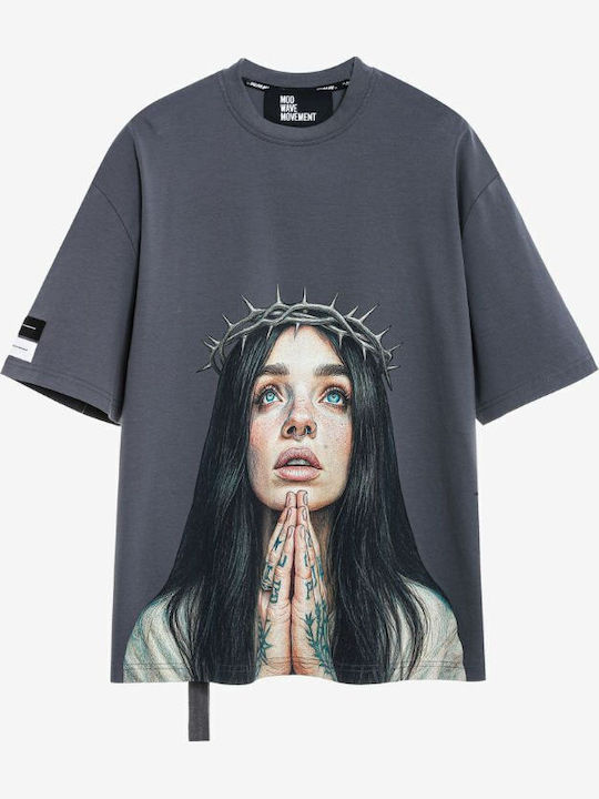 Дамска Oversized тениска в сиво