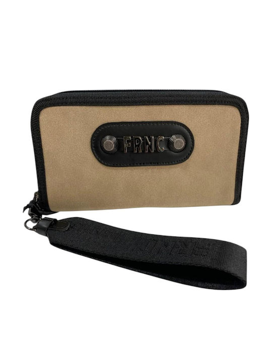 FRNC Francesco Large Beige Leather Women's Wallet