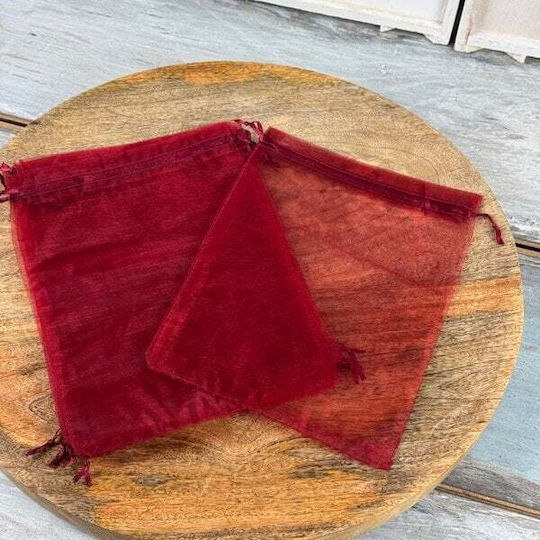 ED Collection Fabric Christmas Gift Pouch Red 16x23cm R10/23013