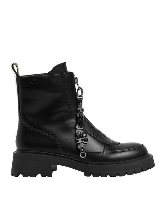 Дамски кожени боти Black