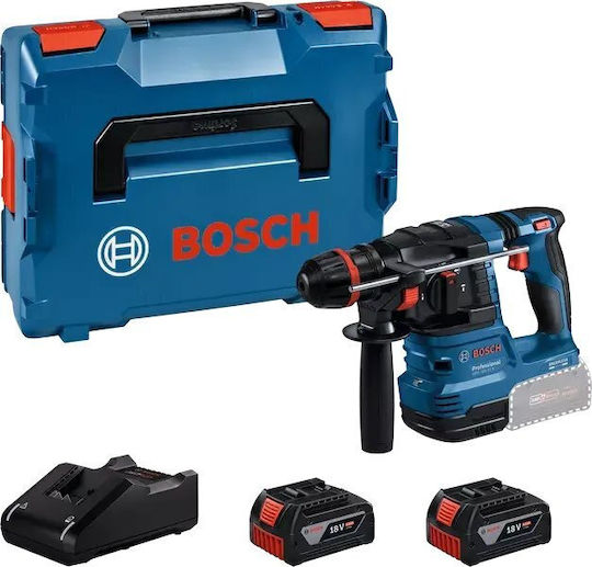 Bosch GBH 18V-22 X 18V Cordless Impact Rotary Hammer Drill with 2x4Ah Battery and SDS Plus Socket