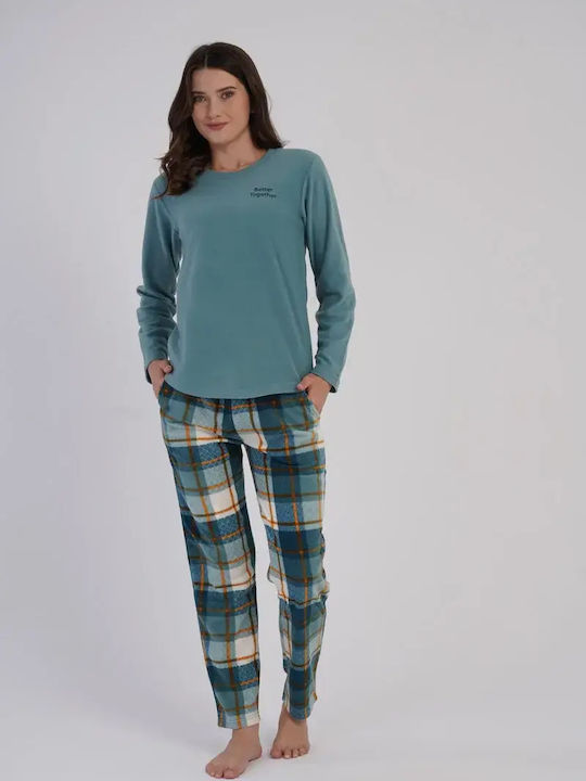 Vienetta Secret Winter Women's Petrol Blue Pyja...