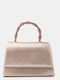 Bronzefarbene Damen-Clutch aus Stoff