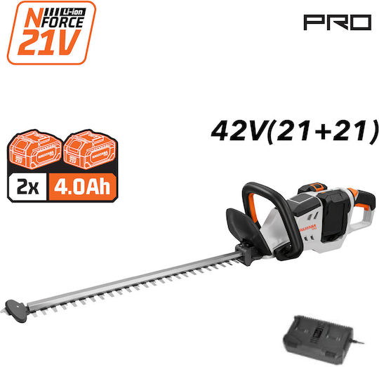 Nakayama EC1717X44 20V Battery Hedge Trimmer 2x4Ah with 51cm Blade Length