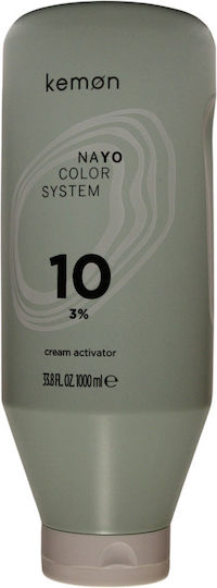 Kemon Nayo Cream Activator Hair Colour Activator Lotion Shine 10 Vol 3% 1000 Ml