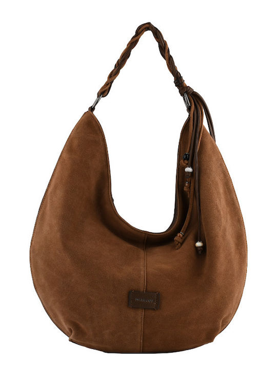 Mia & Joy Πλεκτή Γυναικεία Hobo Τσάντα Suede