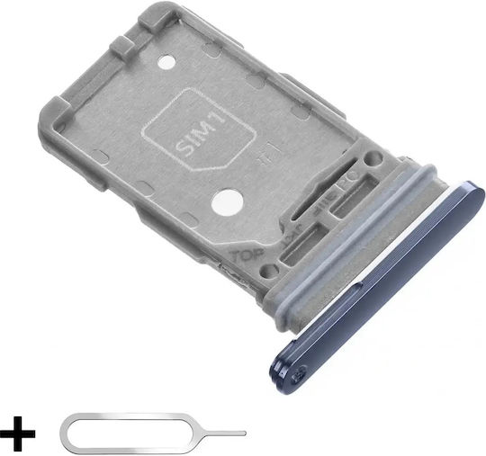 Sim Tray Holder Samsung S21 5g G991 Dual Sim + Sim Ejector Included Blue