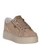 Damen Flatform-Sneakers Beige