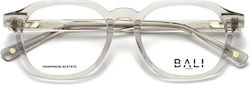 Bali Nero 25603 C5 Unisex Korrekturbrille mit transparent grauem Acetatgestell