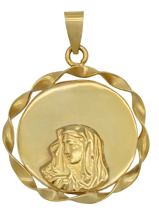 Savvas Design Charm-Talisman Göttliche Mutter aus 14-Karat-Gold