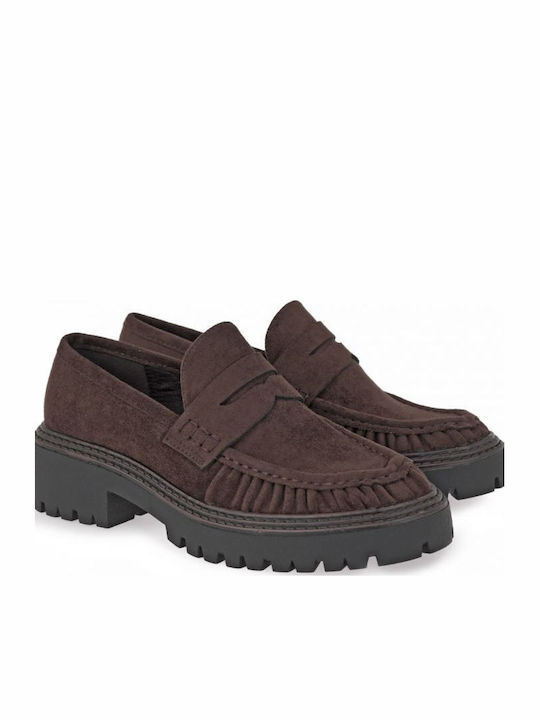 Γυναικεία Loafers σε Καφέ Χρώμα