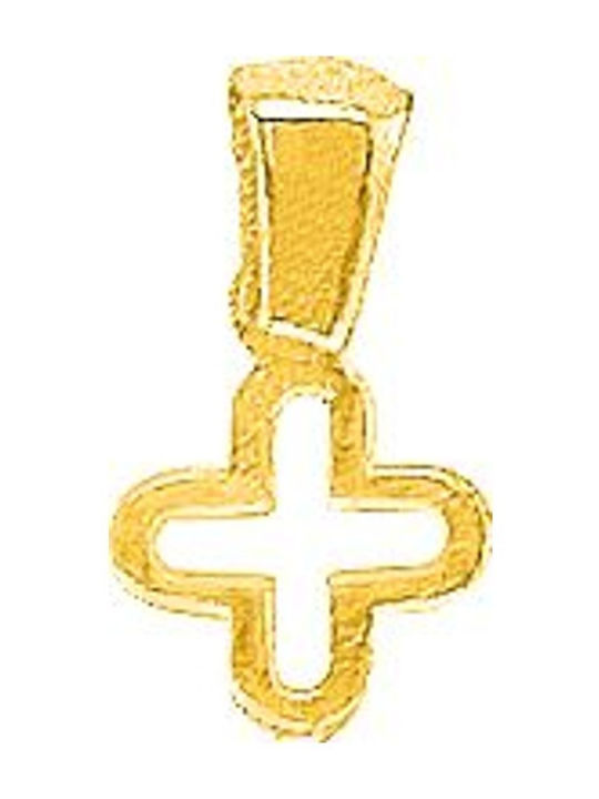 Dio Jewellery Lab Γυναικείος Σταυρός από Επιχρυσωμένο Ασήμι χωρίς Αλυσίδα