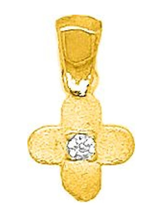 Dio Jewellery Lab Γυναικείος Σταυρός από Επιχρυσωμένο Ασήμι χωρίς Αλυσίδα