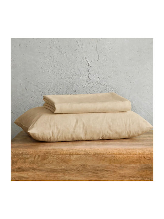 Isadore Lorraine Single Bed Sheet 160x260cm Beige