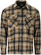 Herren-Fleecejacke mit Knöpfen Teak Beige
