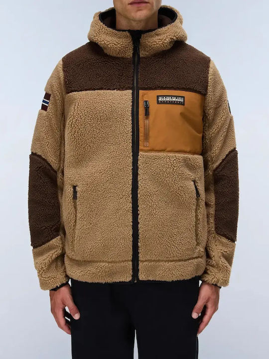 Napapijri Yupik Jachetă din Fleece Multicoloră Napapijri Yupik Jachetă din Fleece Multicoloră