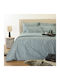 Melinen Brooke Double Fitted Bed Sheet Set 150x200+32cm Brooke Grey (4pcs)