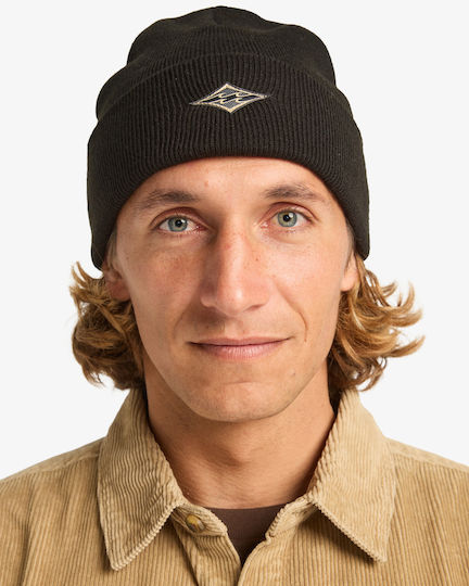 Day Beanie Unisex Beanie with Rib Knit in Black