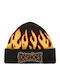Beanie Unisex Σκούφος με Rib Πλέξη σε Μαύρο χρώμα