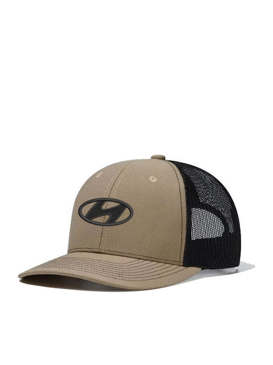 Шапка Jockey Trucker Logo Черно-бежевый Черный 6 панела Унисекс Черен 56–58 см