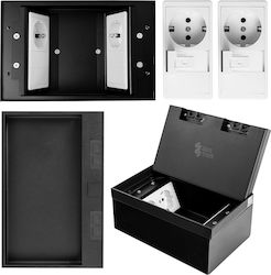 Spacetronik Single Floor Power Socket Black Spacetronik Single Floor Power Socket Black