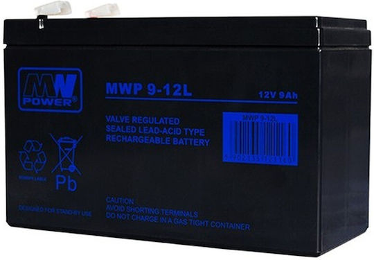 MW Power Стационарна AGM VRLA Батерия 12V 9Ah Mwp