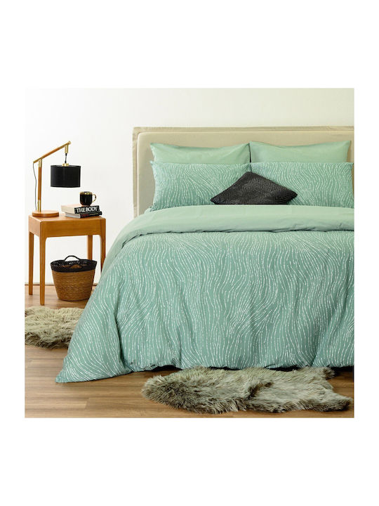 Melinen Single Duvet Set 160x240cm Brooke Aqua ...