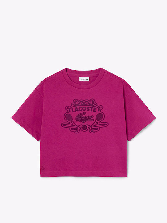 Lacoste Tricou pentru copii Fuchsia